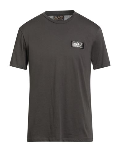 Ea7 Man T-shirt Charcoal Size Xl Cotton In Gray