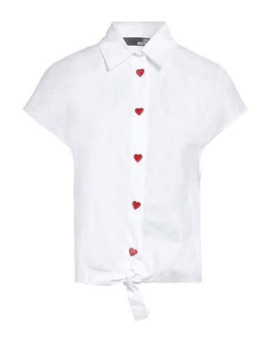 Love Moschino Woman Shirt White Size 6 Cotton, Elastane In White