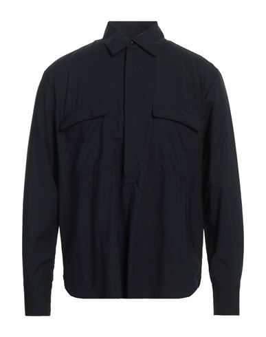Pt Torino Man Shirt Black Size 15 ½ Virgin Wool In Blue