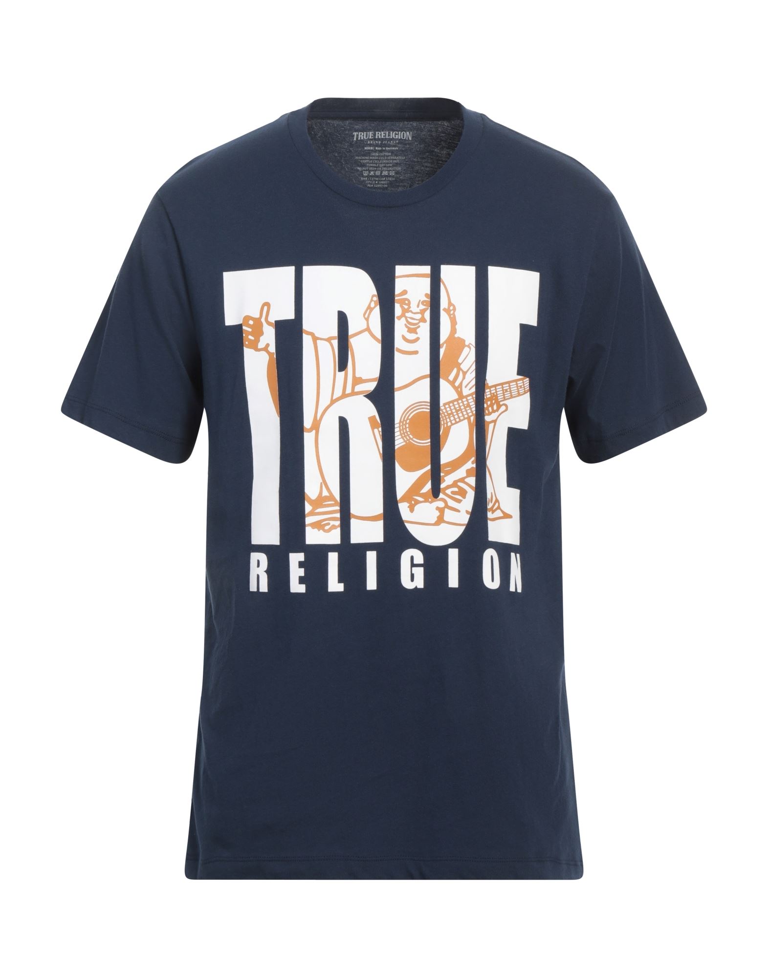 関税込み♪【TRUE RELIGION】DENIM グローブ ロゴ ★ Tシャツ NWT True Religion Men's Huge Horseshoe Logo Tee Light Gray T