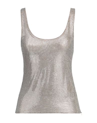 Giuseppe Di Morabito Woman Top Silver Size 4 Polyamide, Elastane In Silver