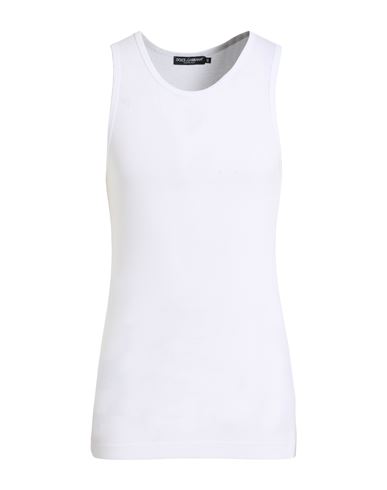 Dolce & Gabbana Man Tank Top White Size 38 Cotton In White