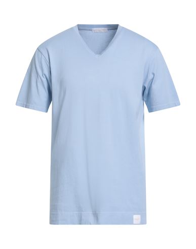 Daniele Fiesoli Man T-shirt Sky Blue Size L Cotton In Blue