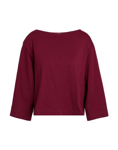Ottod'ame Woman T-shirt Burgundy Size 8 Cotton In Red