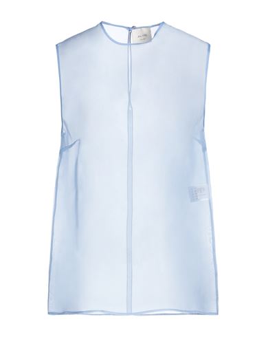 ALYSI ALYSI CHOCOLAT WOMAN TOP SKY BLUE SIZE 8 SILK 
