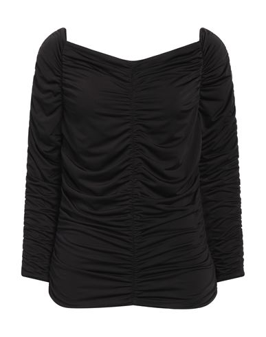 JIJIL JIJIL WOMAN TOP BLACK SIZE 10 POLYESTER, ELASTANE 
