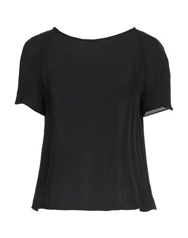 Emporio Armani Woman Top Black Size 18 Silk