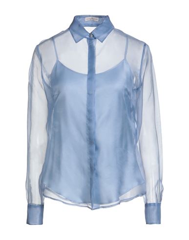 Camicettasnob Woman Shirt Light Blue Size 12 Silk