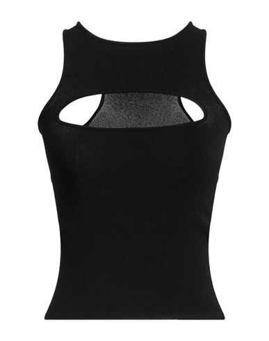 Dsquared2 Woman Top Black Size L Viscose, Polyester In Black