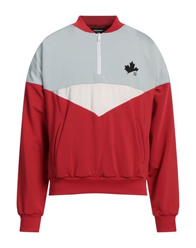 DSQUARED2 DSQUARED2 MAN SWEATSHIRT RED SIZE M POLYAMIDE, COTTON, ELASTANE 