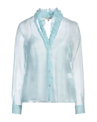 Camicettasnob Woman Shirt Sky Blue Size 6 Silk In Blue