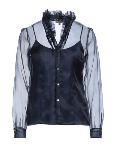 Camicettasnob Woman Shirt Navy Size 4 Silk In Navy