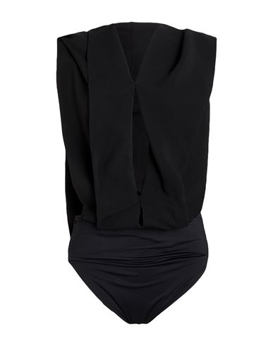 Ferragamo Woman Bodysuit Black Size 6 Viscose, Polyamide, Elastane In Black