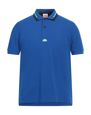 Sundek Man Polo Shirt Azure Size Xxl Cotton In Blue