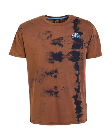 Sundek Goldenwave Man T-shirt Brown Size Xl Cotton In Brown