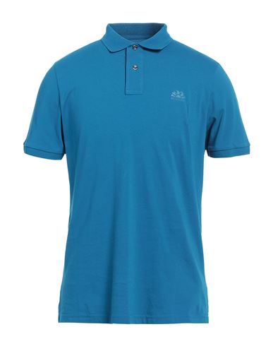 Sundek Man Polo Shirt Azure Size Xxl Cotton In Blue