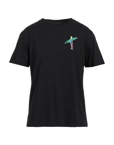 Sundek Man T-shirt Black Size Xl Cotton In Black