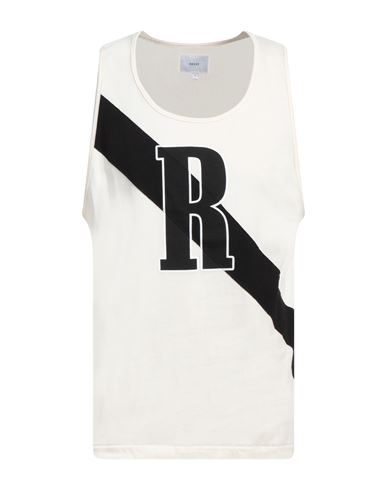 Rhude Man Tank Top Ivory Size Xxl Cotton In White