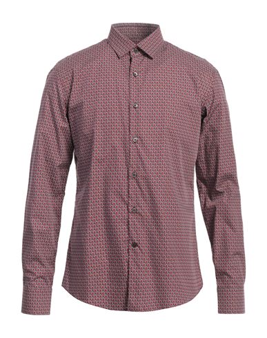 Ferragamo Man Shirt Brick Size Xxl Cotton In Red