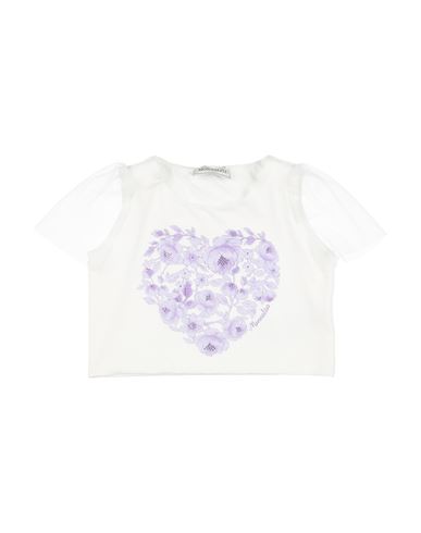 Monnalisa Toddler Girl T-shirt White Size 4 Cotton, Elastane, Polyamide In White