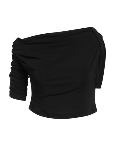 Jacquemus Drapeado Crop-top In Black