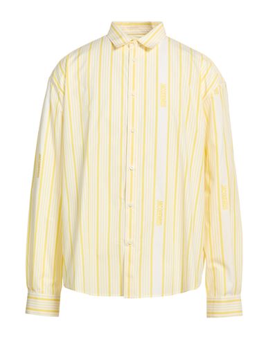 Jacquemus Simon Striped Long Sleeve Shirt In Yellow