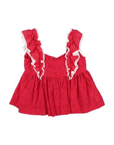 Monnalisa Toddler Girl Top Red Size 6 Cotton In Red