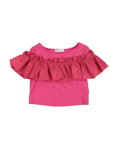 Monnalisa Toddler Girl T-shirt Fuchsia Size 7 Cotton, Elastane, Polyester In Pink