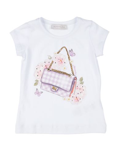 Monnalisa Toddler Girl T-shirt White Size 6 Cotton, Elastane In White