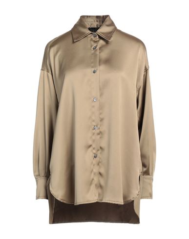 Roberto Collina Woman Shirt Khaki Size Xs Polyester In Sand