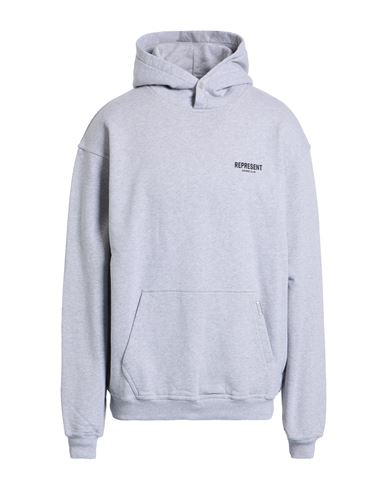 Represent Man Sweatshirt Grey Size M Cotton In Gray