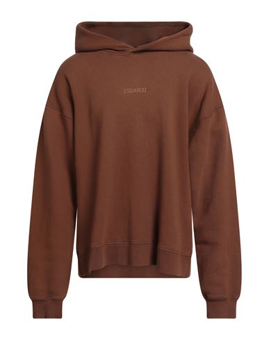 Dsquared2 Man Sweatshirt Brown Size L Cotton In Brown
