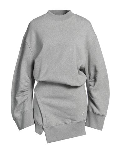 Attico The  Woman Mini Dress Grey Size 6 Cotton, Elastane In Grey