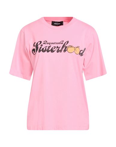 Dsquared2 Woman T-shirt Pink Size L Cotton In Pink