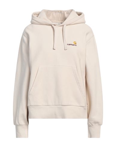 Carhartt Wip Cream Cotton Hooded American Script Sweat In White
