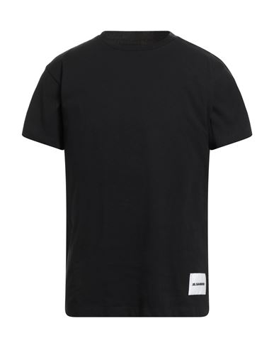 Jil Sander+ Man T-shirt Black Size L Organic Cotton In Black
