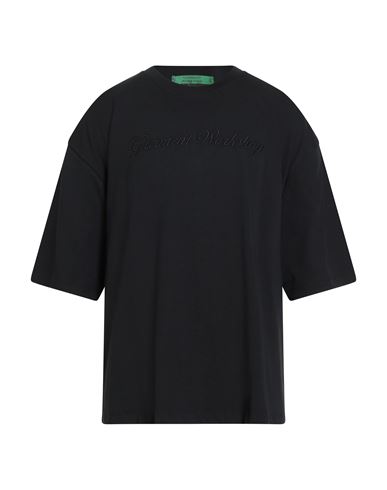 Garment Workshop Man T-shirt Black Size Xxl Cotton In Black