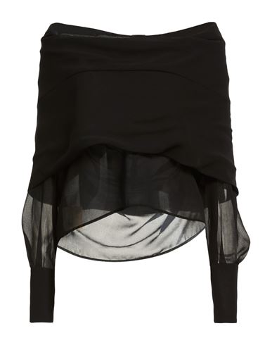 Pinko Woman Top Black Size 8 Polyester In Multi