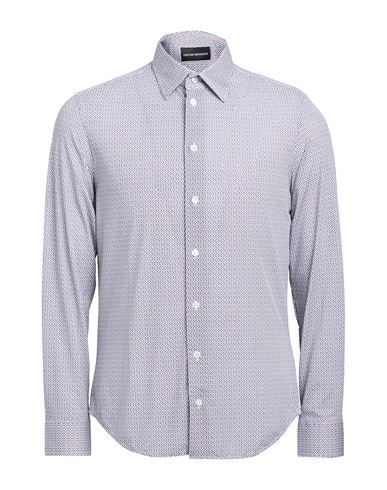 Emporio Armani Man Shirt White Size L Polyester, Viscose In White