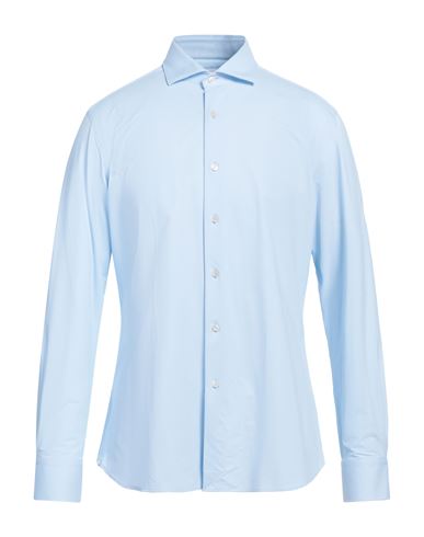 Glanshirt Man Shirt Sky Blue Size 16 ½ Polyamide, Elastane In Blue