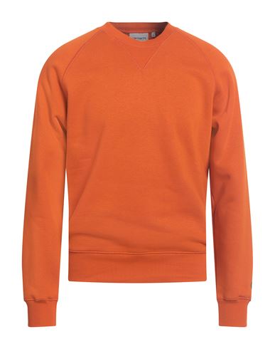 Carhartt Man Sweatshirt Rust Size Xl Cotton, Polyester