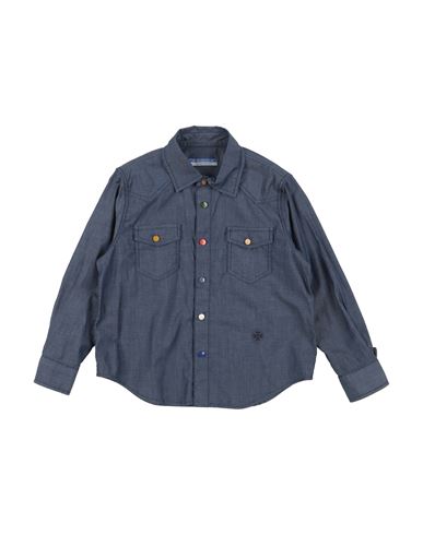 Jacob Cohёn Toddler Boy Denim Shirt Navy Size 4 Cotton, Elastane In Navy