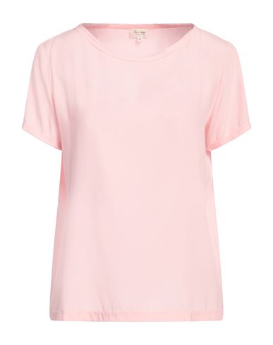 Her Shirt Her Dress Woman Top Pink Size M Silk, Elastane In Pink