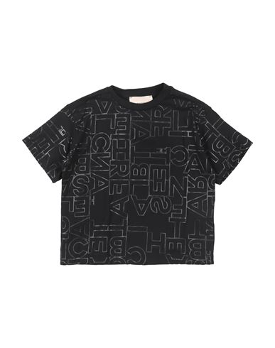 Elisabetta Franchi La Mia Bambina Toddler Girl T-shirt Black Size 6 Cotton, Elastane In Black