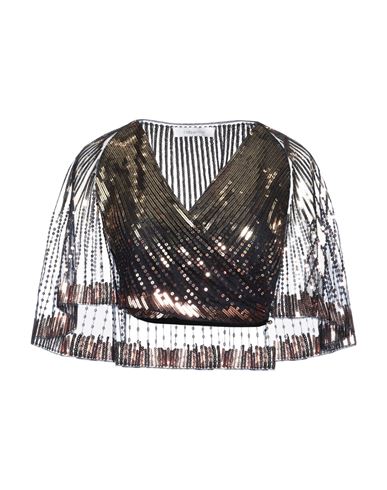 Rabanne Woman Top Navy Size 4 Polyamide, Acetate, Silk In Multi