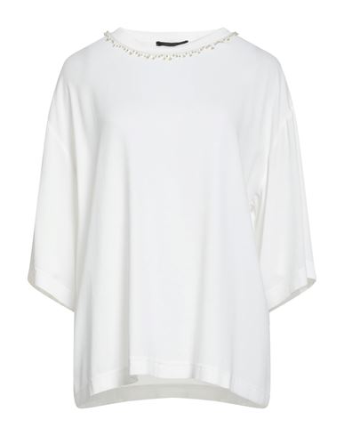 Fabiana Filippi Woman Top White Size 6 Viscose, Elastane, Nylon, Glass, Resin In White