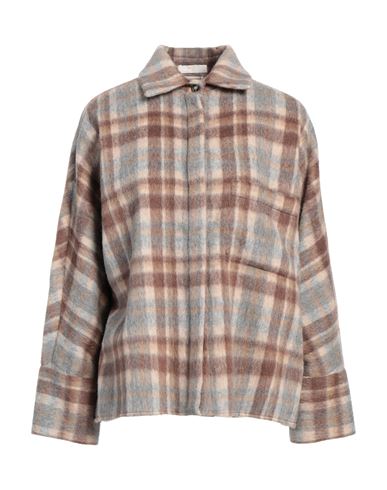 Fedeli Woman Shirt Chocolate Brown Size 10 Baby Alpaca Wool, Polyester In Brown