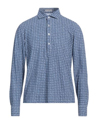 Ghirardelli Next Man Shirt Navy Size Xxl Polyamide, Elastane