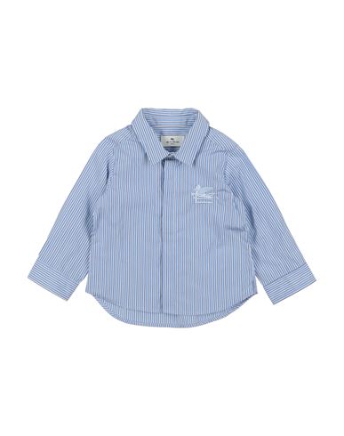 Etro Newborn Boy Shirt Light Blue Size 3 Cotton, Viscose In Blue
