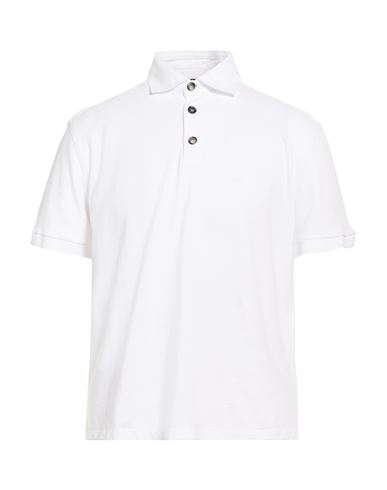 Tombolini Man Polo Shirt White Size Xxl Cotton, Elastane In White